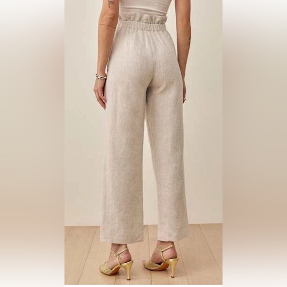 Reformation Finn high waisted Linen Pant - Picture 3 of 5